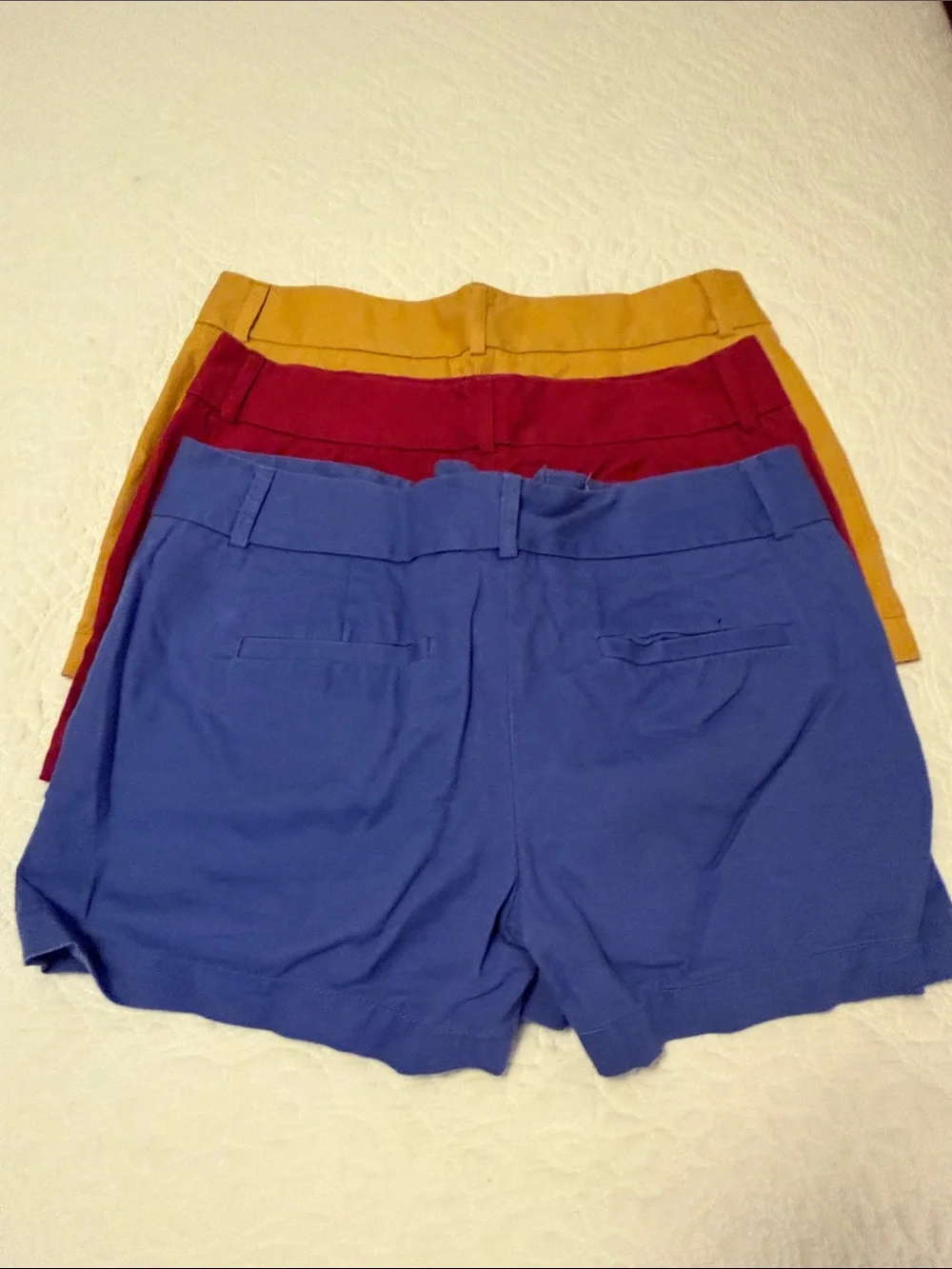 6: LOFT Women's Cotton Shorts - Mustard, Burgundy, Blue, Red, Olive, Khaki